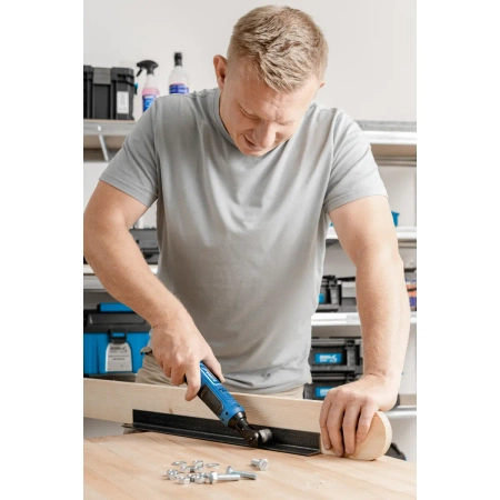 Акумулаторен ъглов ключ 12 V, акумулаторна тресчотка DEDRA MAUS DED7334, 45 Nm, захват 3/8"